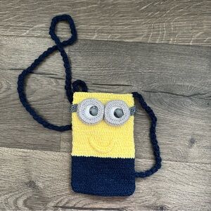 Handmade Crochet Minion Crossbody Bag
